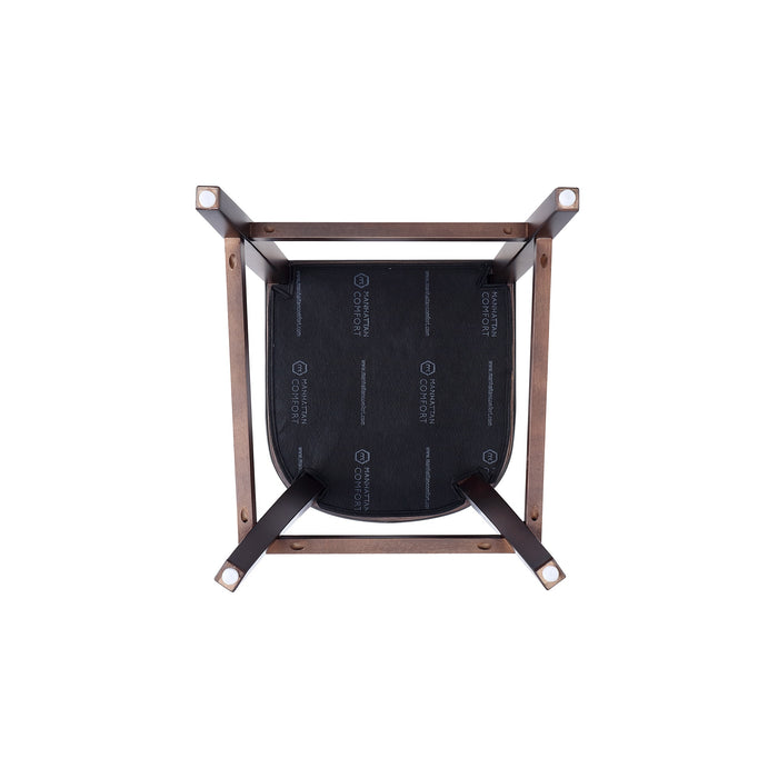 Tabouret bar Emperor de Manhattan Comfort en similicuir - gris clair