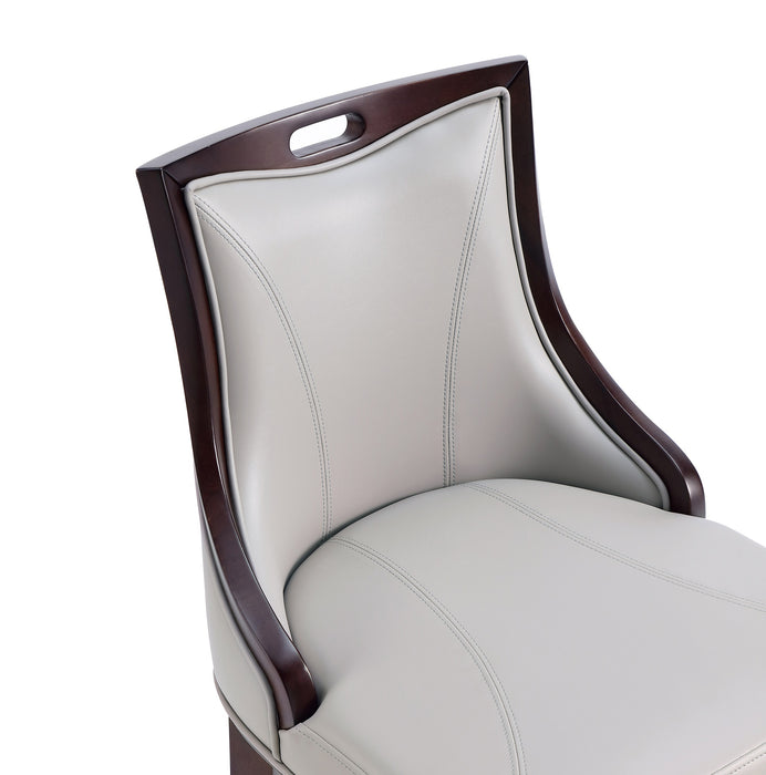 Tabouret bar Emperor de Manhattan Comfort en similicuir - gris clair