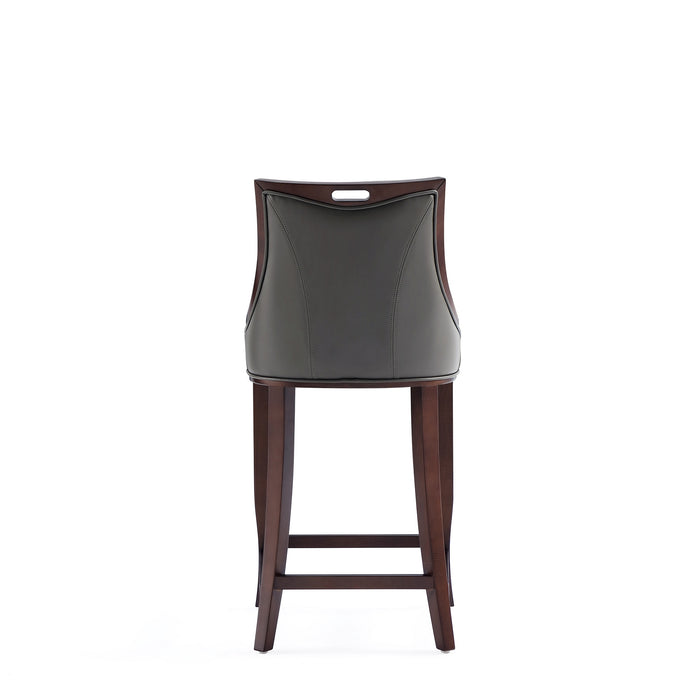 Tabouret bar Emperor de Manhattan Comfort en similicuir - gris galet