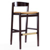 Tabouret bar Klismos de Manhattan Comfort de 40,75 po en hêtre - chameau et noyer foncé