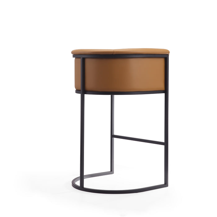 Tabouret bar Cosmopolitan de Manhattan Comfort de 37,8 po en métal - chameau et noir