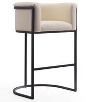 Tabouret bar Cosmopolitan de Manhattan Comfort de 37,8 po en métal - crème et noir