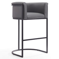 Tabouret bar Cosmopolitan de Manhattan Comfort de 37,8 po en métal - gris et noir