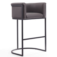 Tabouret bar Cosmopolitan de Manhattan Comfort de 37,8 po en métal - galet et noir