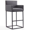 Tabouret bar Ambassador de Manhattan Comfort de 42 po en métal - gris et noir
