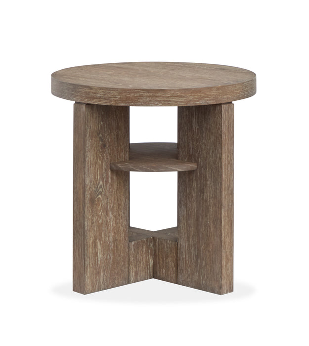 Table de bout Bukley de 24 po avec rangement - brun épicé