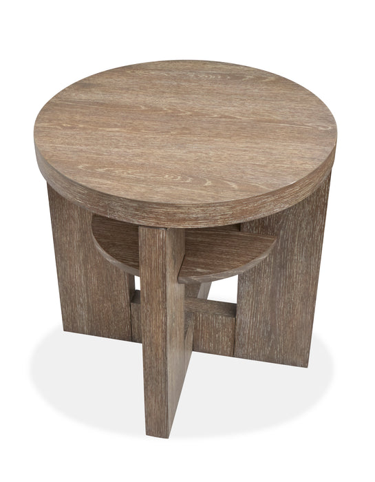 Table de bout Bukley de 24 po avec rangement - brun épicé
