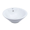 Lavabo de salle de bain circulaire Bristol Sinks en porcelaine vitrifiée sur le dessus du comptoir - BV108