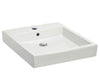 Lavabo de salle de bain carré Bristol Sinks en porcelaine vitrifiée sur le dessus du comptoir - BV111