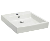 Lavabo de salle de bain carré Bristol Sinks en porcelaine vitrifiée sur le dessus du comptoir - BV111