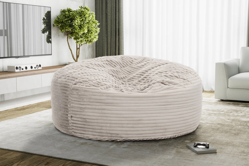 Fauteuil poire Bala de Sealy en velours côtelé avec mousse à haute densité - taupe