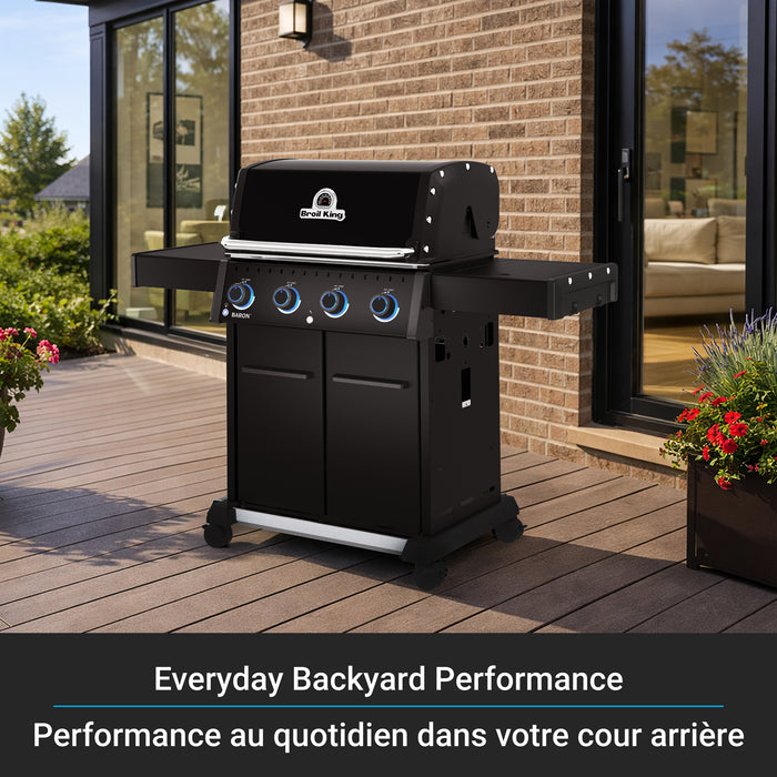 Broil King Baron 420 Pro Shadow 4-bruleurs 40 000 BTU Barbecue a gaz naturel - 674117
