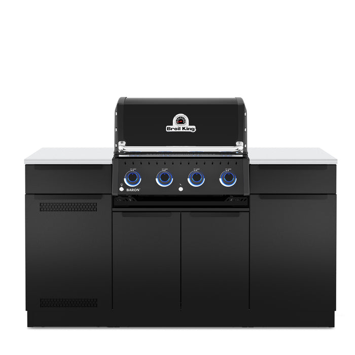 Broil King Baron 420i Shadow 4-bruleurs 40 000 BTU Barbecue a gaz naturel encastre - 875817