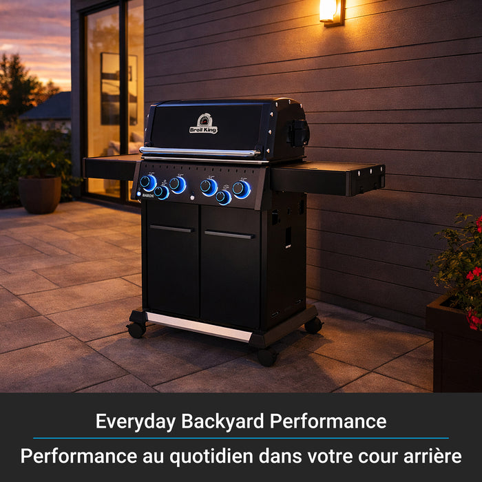 Broil King Baron 490 Pro Shadow 4-bruleurs 40 000 BTU Barbecue a gaz propane - 674144