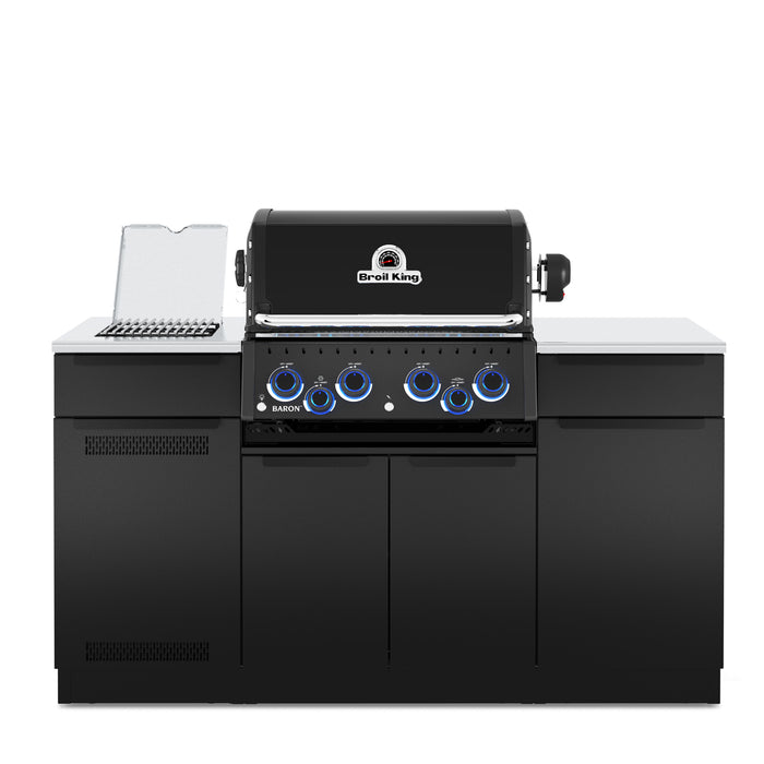 Broil King Baron 490i Shadow 4-bruleurs 40 000 BTU Barbecue a gaz naturel encastre - 875847