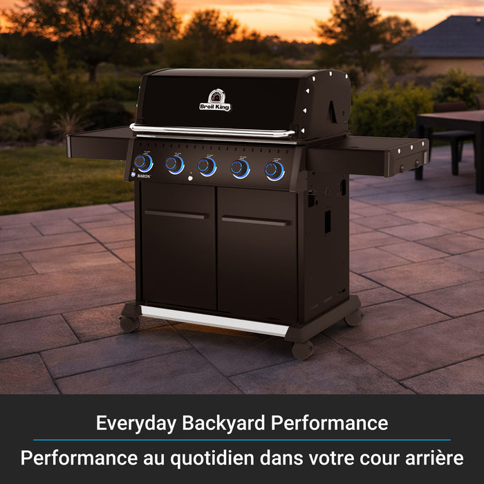 Broil King Baron 520 Pro Shadow 5-bruleurs 45 000 BTU Barbecue a gaz naturel - 675117