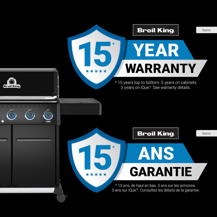 Broil King Baron 520 Pro Shadow 5-bruleurs 45 000 BTU Barbecue a gaz naturel - 675117