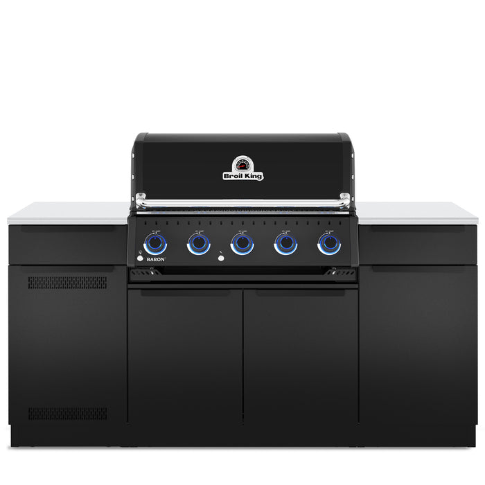 Broil King Baron 520i Shadow 4-bruleurs 45 000 BTU Barbecue a gaz propane encastre - 876814