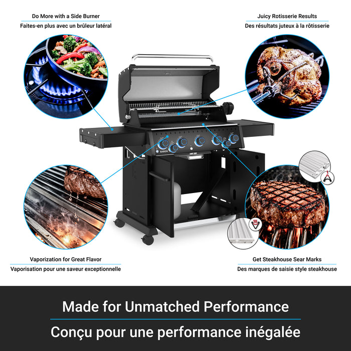Broil King Baron 590 Pro Shadow 5-bruleurs 45 000 BTU Barbecue a gaz propane - 675144