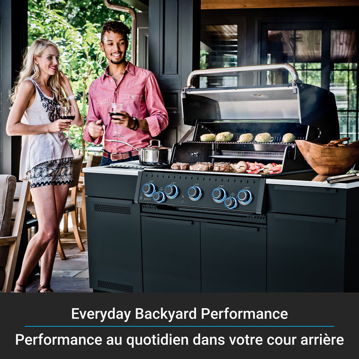 Broil King Baron 590i Shadow 5-bruleurs 45 000 BTU Barbecue a gaz naturel encastre - 876847
