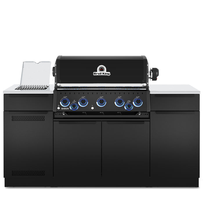 Broil King Baron 590i Shadow 5-bruleurs 45 000 BTU Barbecue a gaz naturel encastre - 876847