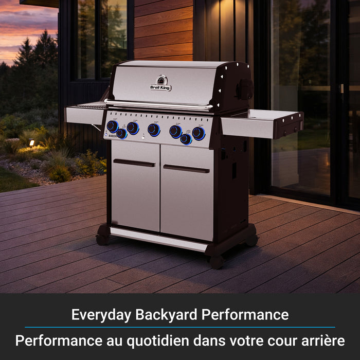 Broil King Baron S 590 Pro IR 5-bruleurs 45 000 BTU Barbecue a gaz propane - 678344