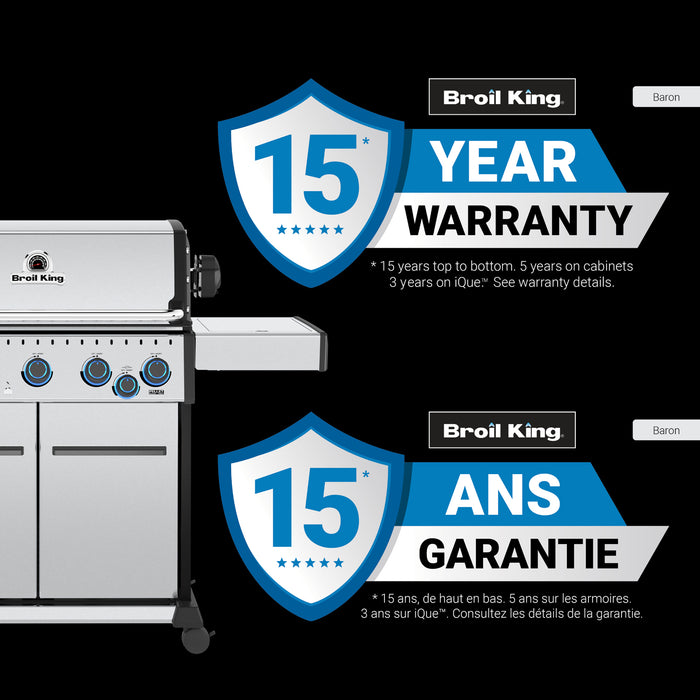 Broil King Baron S 590 Pro IR 5-bruleurs 45 000 BTU Barbecue a gaz propane - 678344
