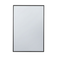 Miroir rectangulaire linéaire Arcus 24 po x 36 po fabriqué à la main - noir