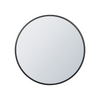Miroir rond Arcus 24 po x 24 po fabriqué à la main - noir