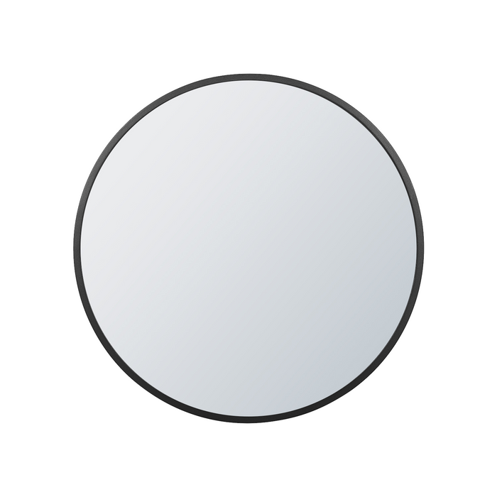 Miroir rond Arcus 30 po x 30 po fabriqué à la main - noir