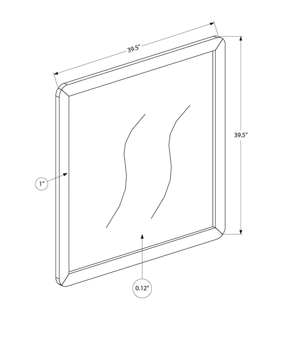 Miroir de commode de chambre à coucher Cami, à fixer au meuble ou à suspendre au mur - brun