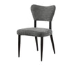 Chaise de salle à manger Capri de Kort & Co. en tissu de polyester et en métal - anthracite