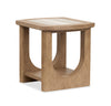 Table de bout Caroline de 22 po avec rangement et dessus en marbre - beige Riverbend 