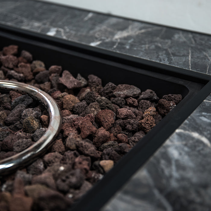 Foyer-table à gaz Deko Living pour l'extérieur