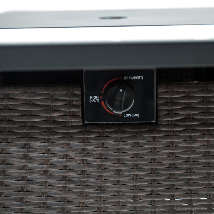 Foyer-table à gaz Deko Living pour l'extérieur