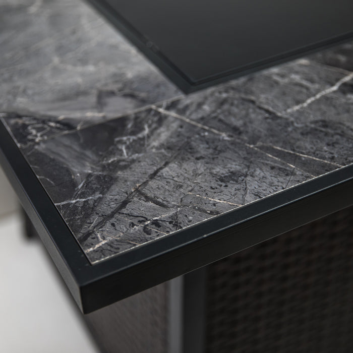 Foyer-table à gaz Deko Living pour l'extérieur