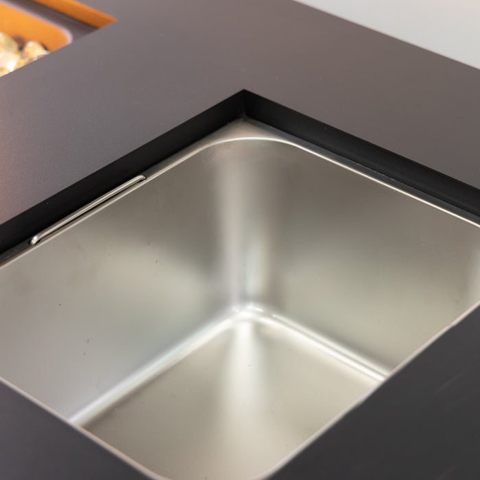 Foyer-table à gaz propane Deko Living pour l’extérieur avec bac à glaçons