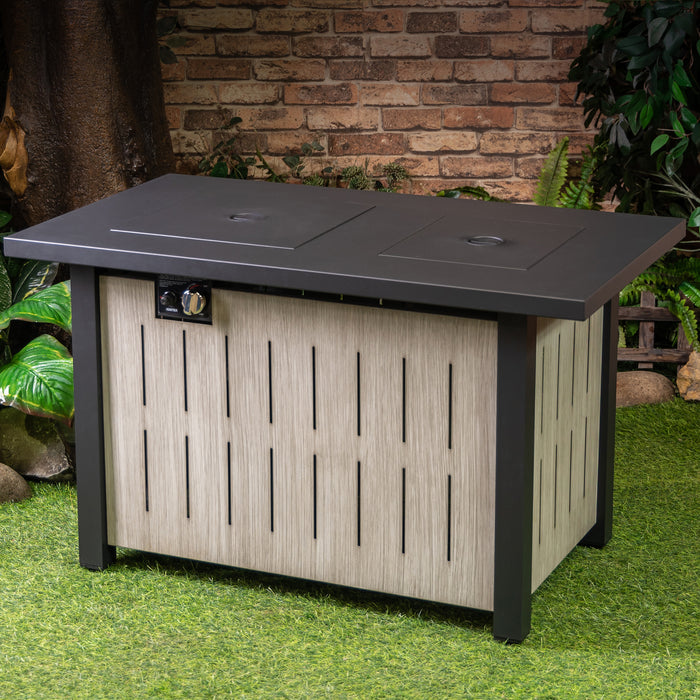 Foyer-table à gaz propane Deko Living pour l’extérieur avec bac à glaçons