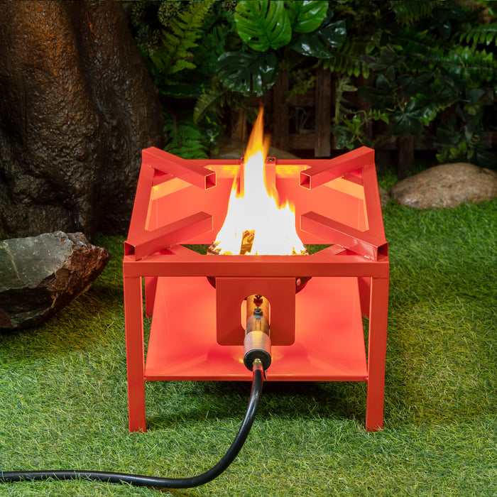 Station de cuisson de type foyer avec brûleur à gaz propane Deko Living pour l'extérieur