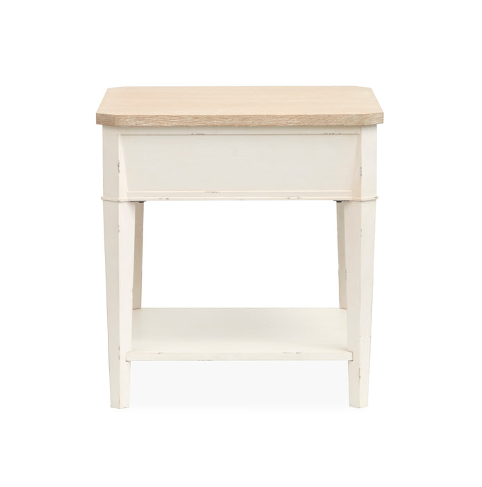 Table de bout Collins de 24 po avec rangement - bois de grève