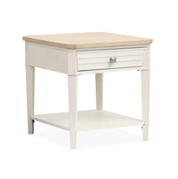 Table de bout Collins de 24 po avec rangement - bois de grève