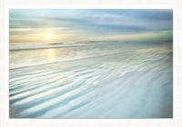 Œuvre d’art encadrée et surélevée sous verre « Sea I » avec passe-partout - 26 po x 38 po