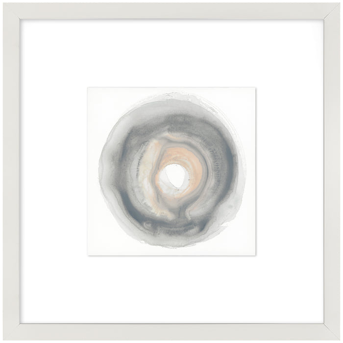 Œuvre d’art encadrée et surélevée sous verre « Sea Shell I » avec passe-partout - 24 po x 24 po