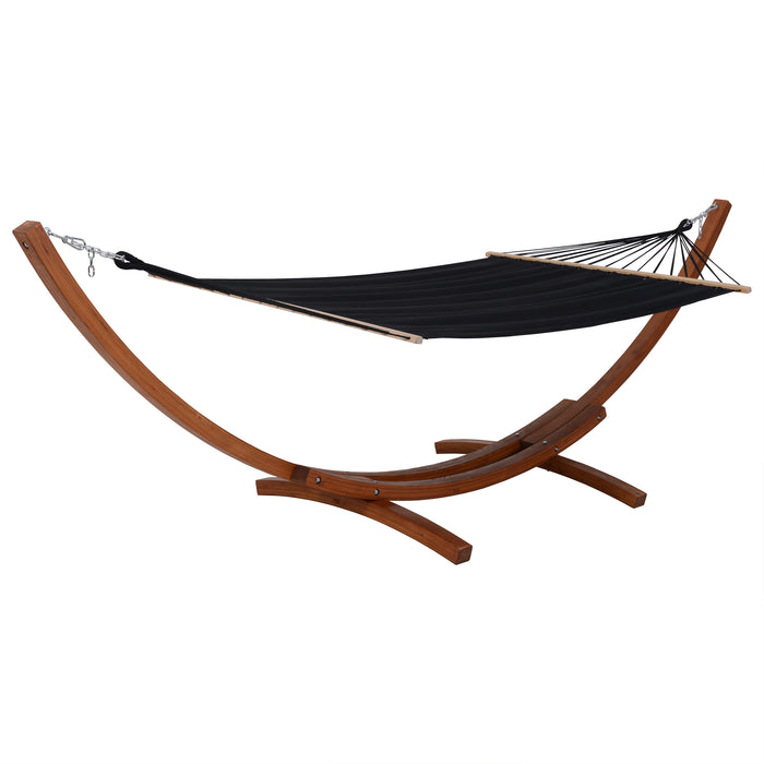 Hamac Deko Living avec base en cèdre - noir