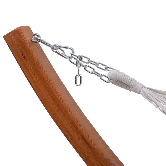 Hamac Deko Living avec base en cèdre - blanc