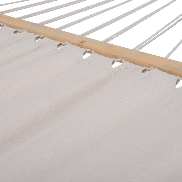 Hamac Deko Living avec base en cèdre - blanc