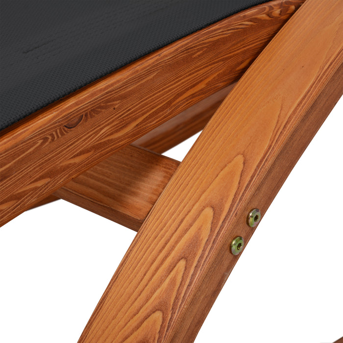 Chaise longue Deko Living pour l'extérieur - noire