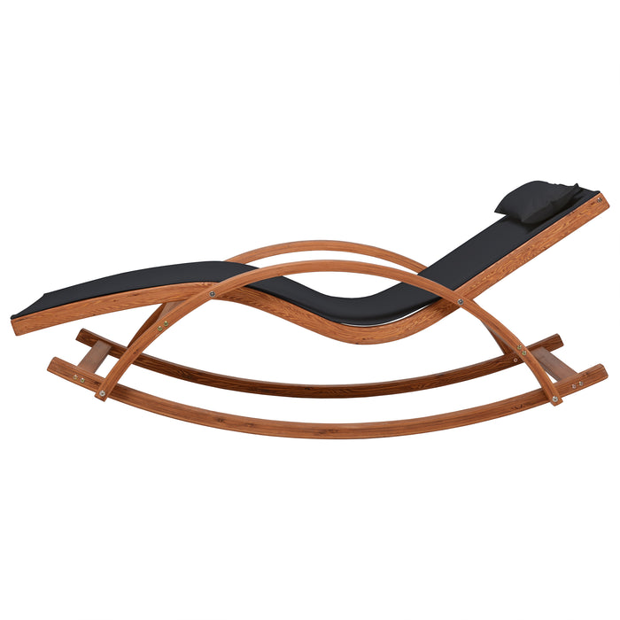 Chaise longue Deko Living pour l'extérieur - noire