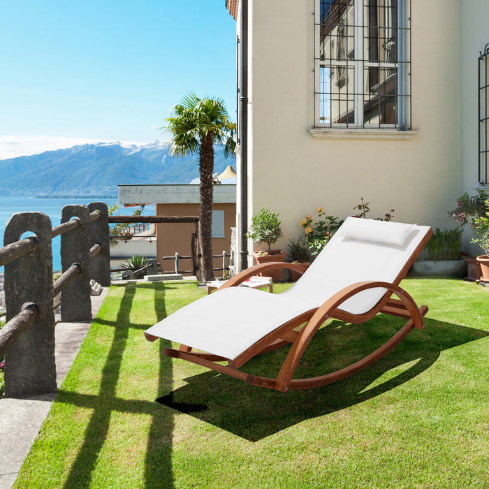 Chaise longue Deko Living pour l'extérieur - blanche