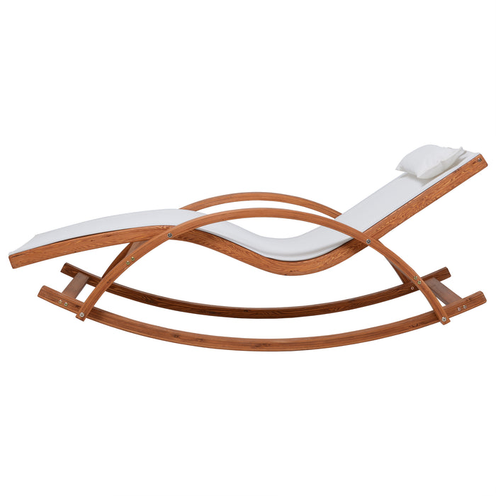 Chaise longue Deko Living pour l'extérieur - blanche